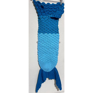 Mermaid Tail Blanket Hand Knit Crochet Costume Girls Sleeping Bag Throw Kids